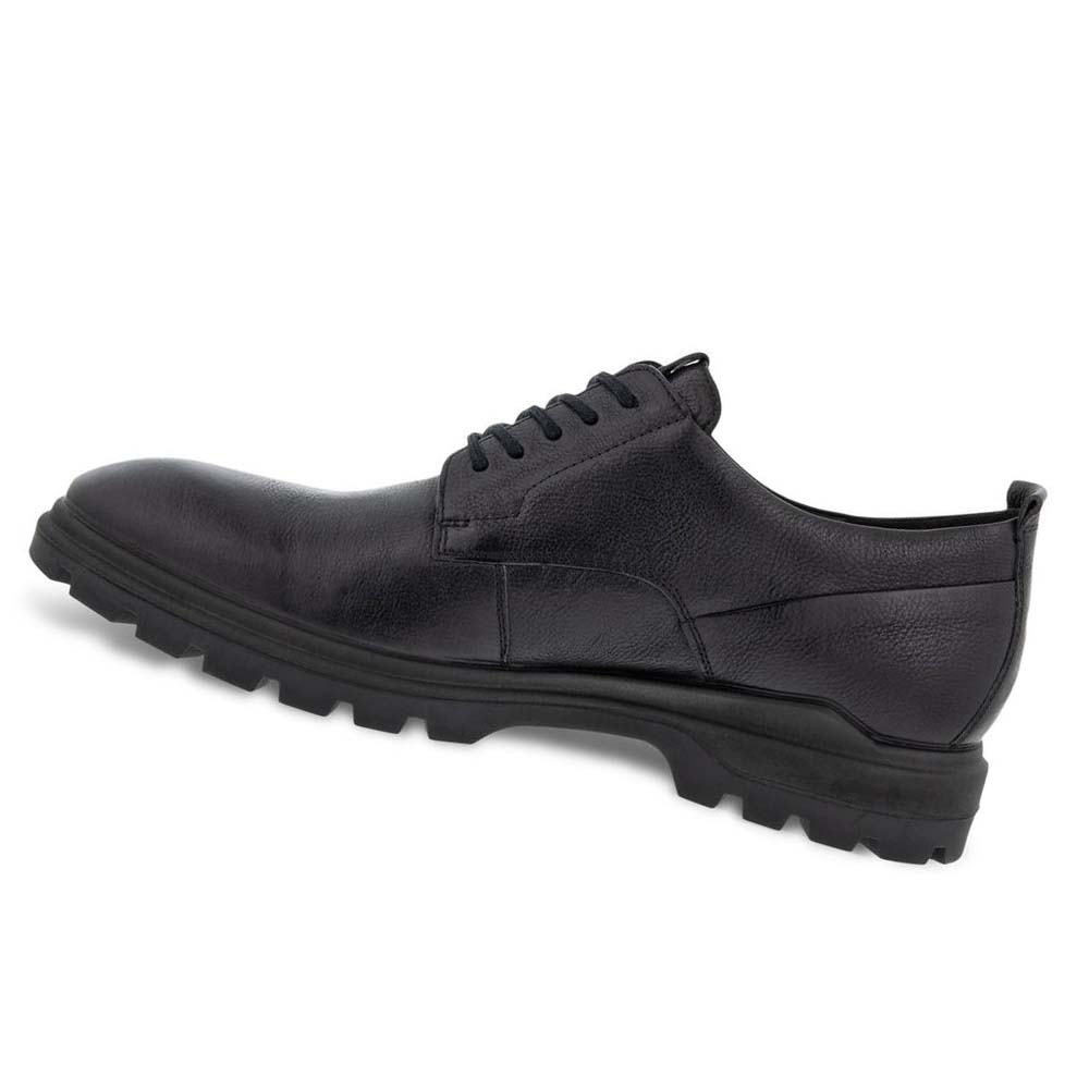 Men's Ecco Citytray Avant Plain Toe Dress Shoes Black | Canada 506QMA